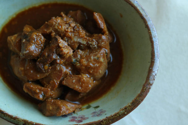 Western-style miso-simmered Tajima duck tenderloin tangobar